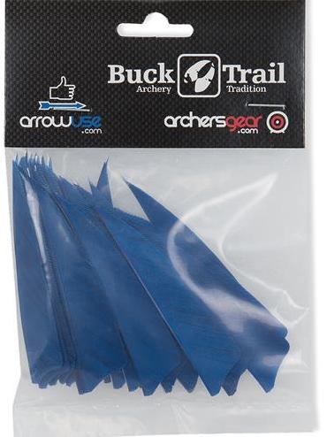 Оперение натуральное BUCK TRAIL FEATHERS SHIELD 3" RW синее 24 шт