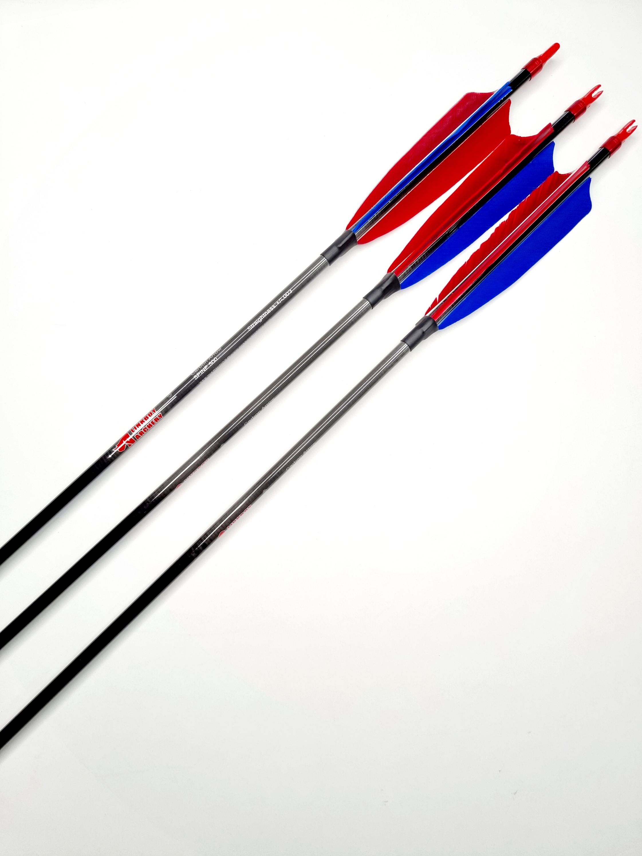 Стрела лучная карбоновая LinkBoy ID 6.2 в сборе натуральное оперение