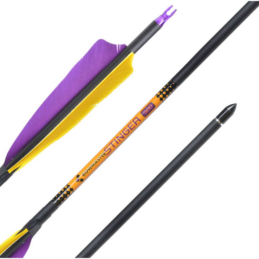 Стрела лучная Стингер натуральное перо