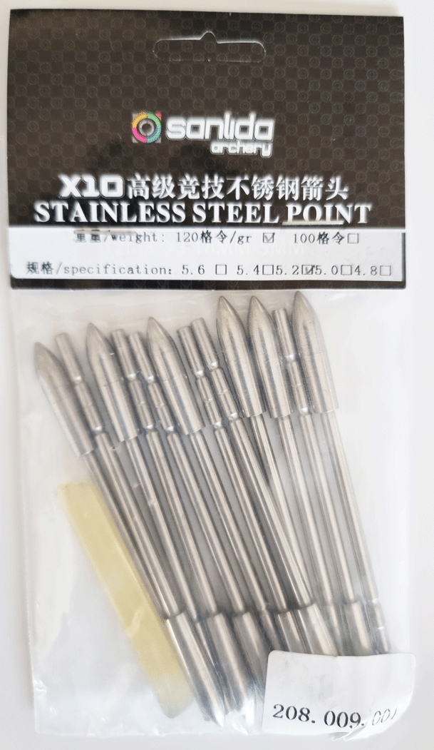 Наконечник для стрел Sanlida X10 ID3.2mm OD 5.4mm 100-120 грн 12 шт