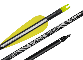 товар Стрела лучная фибергласс  Spark 500 оперение Parabolic 3"